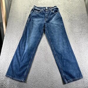 Vintage Kaalu Jeans Mens 32x34 Blue Cotton Denim Straight Baggy Faded Workwear